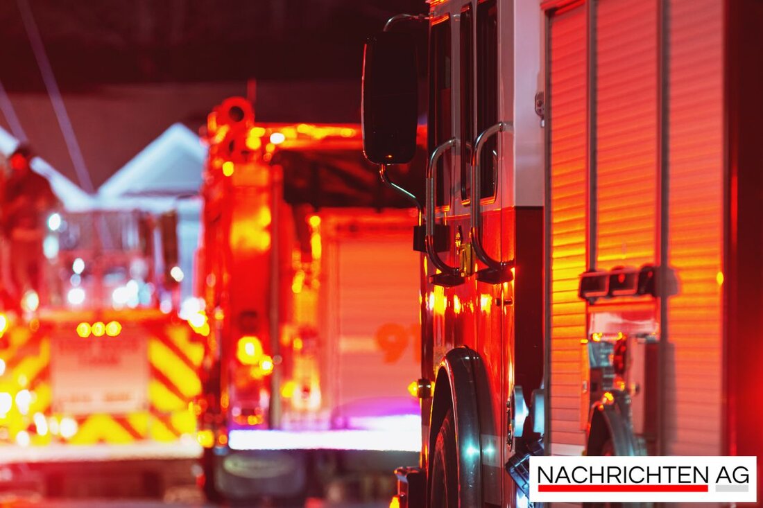 In Hattersheim am Main rettete die Feuerwehr drei Personen sowie Tiere aus einem brennenden Hochhaus am 4. Juli 2025.
